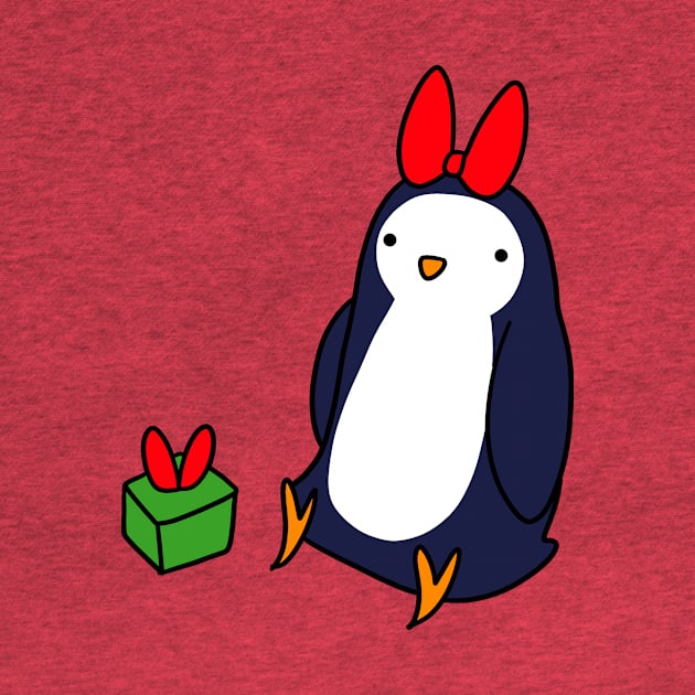 Christmas Gift Penguin by saradaboru